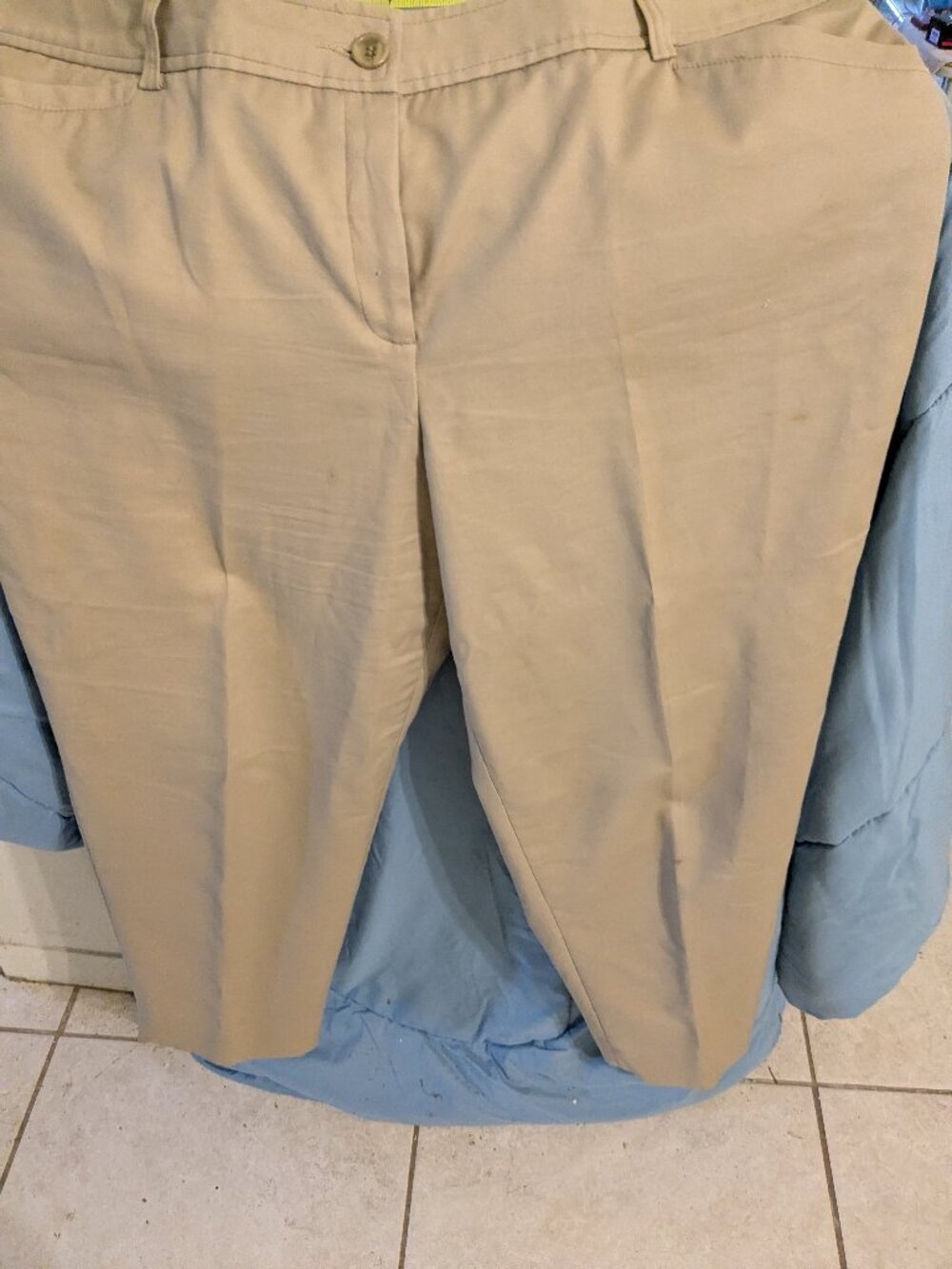 Nice khaki pants - not jean material.